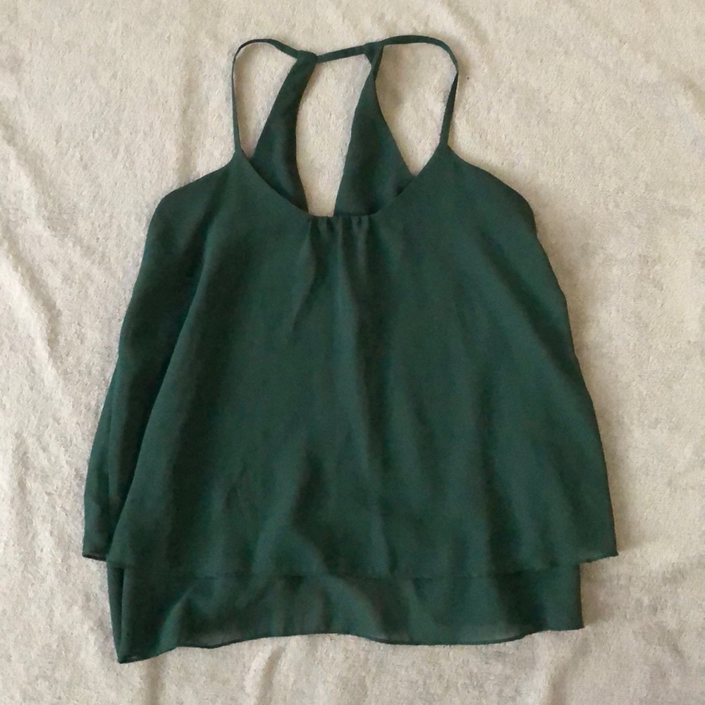 Pimkie Hunter Green Scoop Neck tank top Small